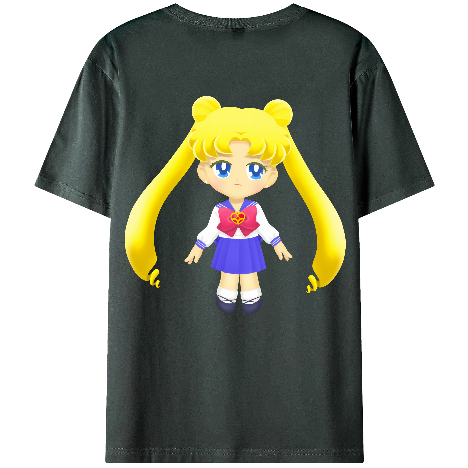 （画像用） 美少女戦士セーラームーン 愛野 美奈子 あいの みなこ Sailor Moon Aino Minako 綿100％ メンズ半袖Tシャツ（バックプリント） 通気性